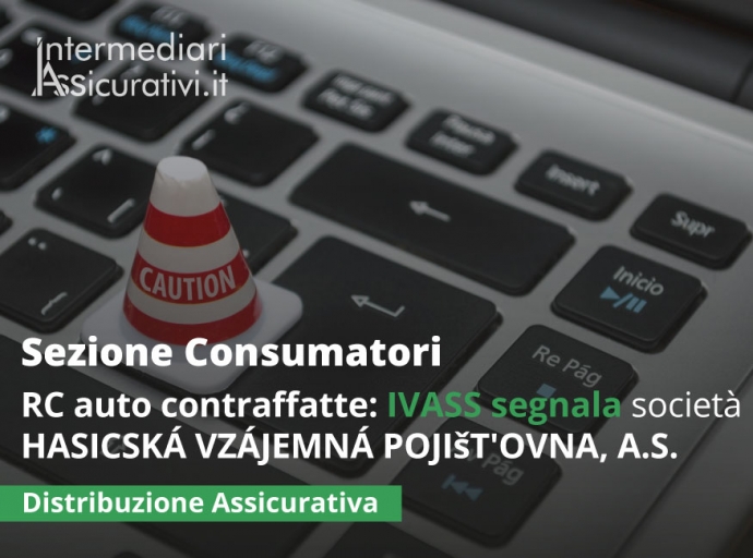 RC auto contraffatte: IVASS segnala società HASICSKÁ VZÁJEMNÁ POJIšT'OVNA, A.S.